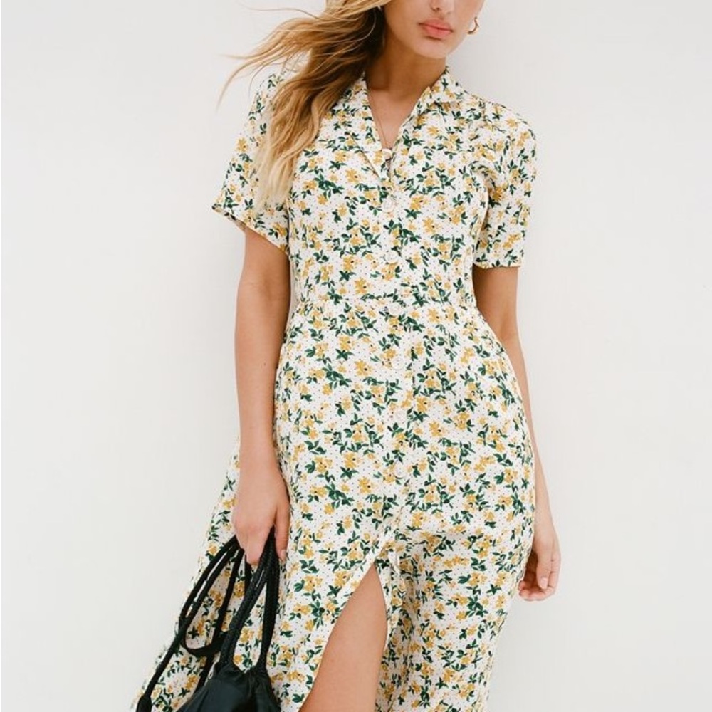 UO Mila Midi Shirt Dress
